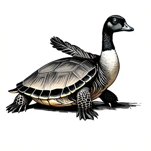 Turtle And A Goose