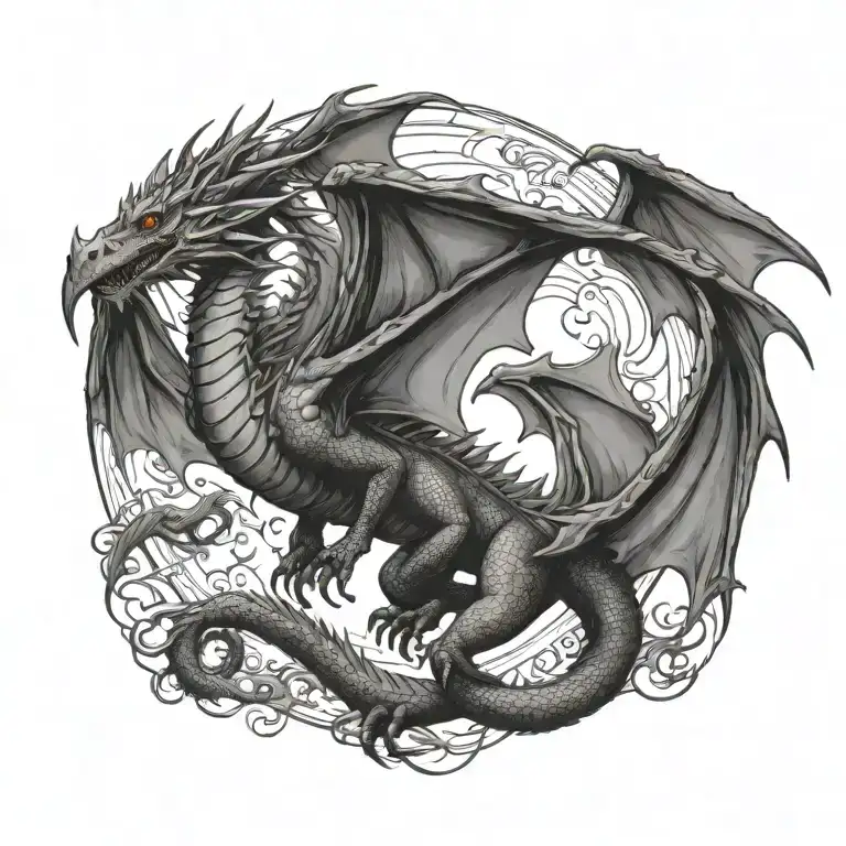 Grafficty Dragon Flying