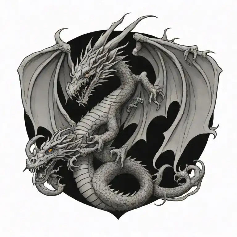 Grafficty Dragon Flying