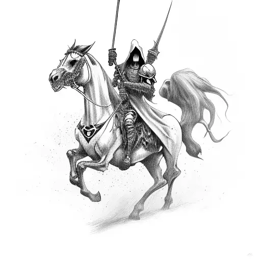 Undead Reaper Knight Riding Horse