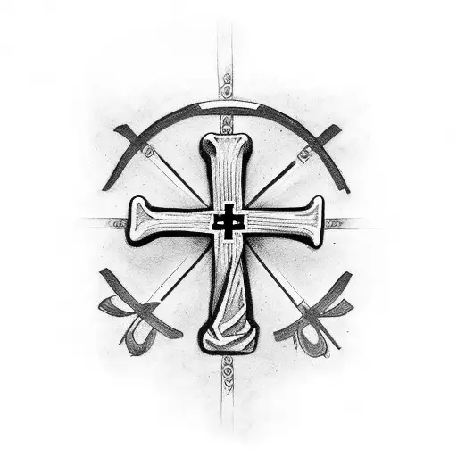 Italian Bible Verse And A Cross Which Represents A Dead Person