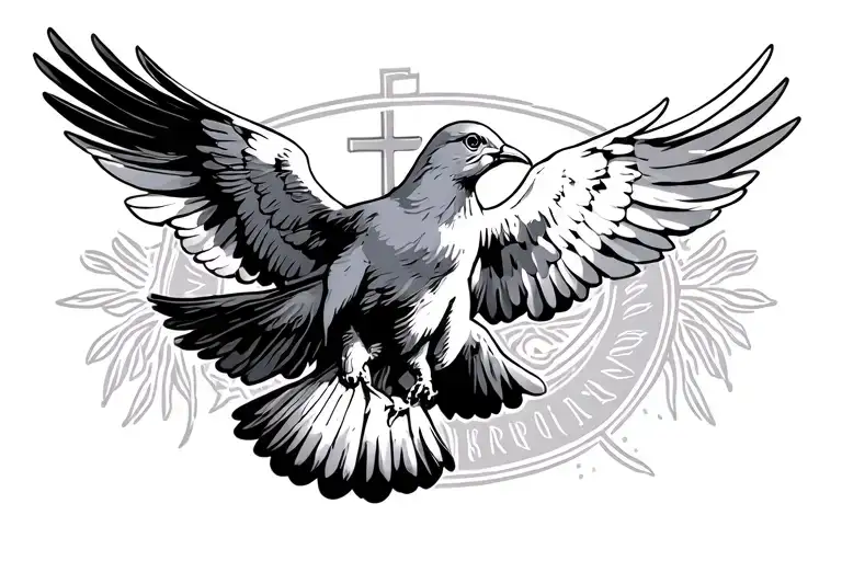 Catholic Dove Flying