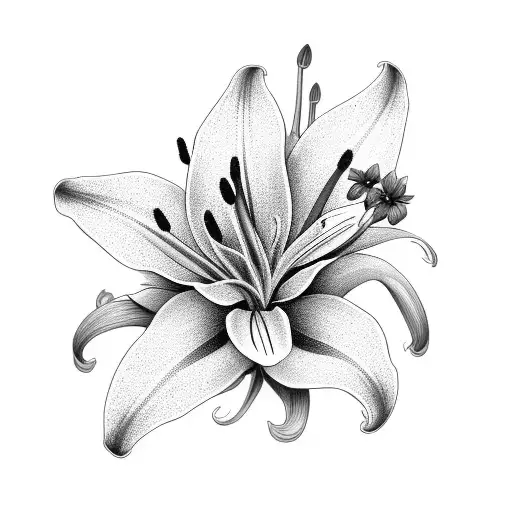 Lily Flowers With December Flowers