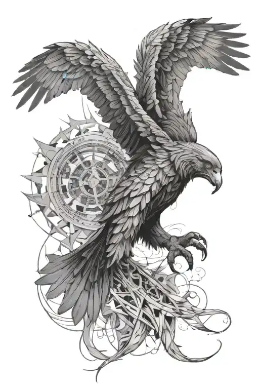 Univers Have Human Body Includ Lines And Flying Eagle