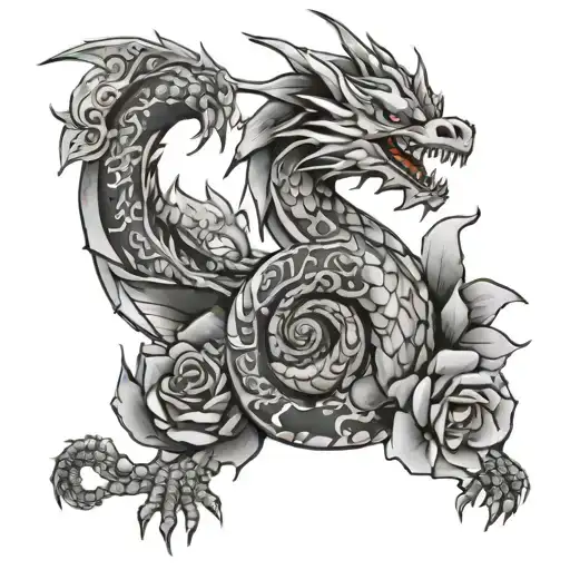 Flower Dragon Music Themed