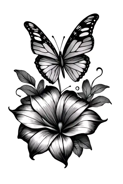 Hand Tattoo Butterfly Hearts Lilly's