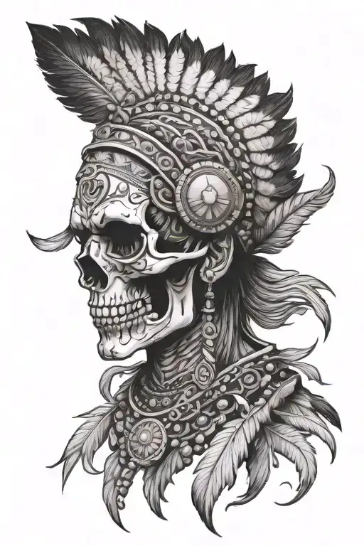 Indian Skull Profile Holding