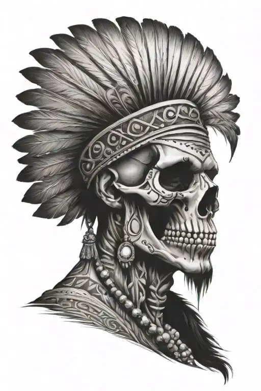 Indian Skull Profile Holding