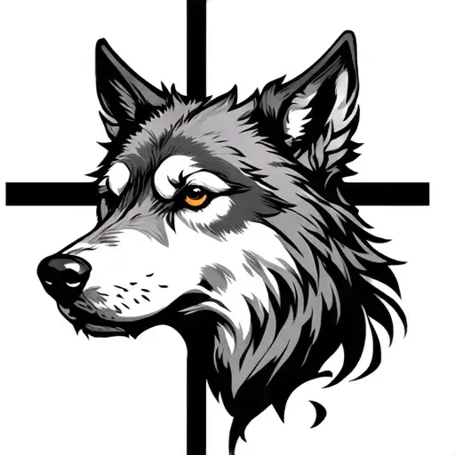Portugal Cross And Wolf Head