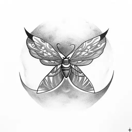 Moth With Moon For Elbow