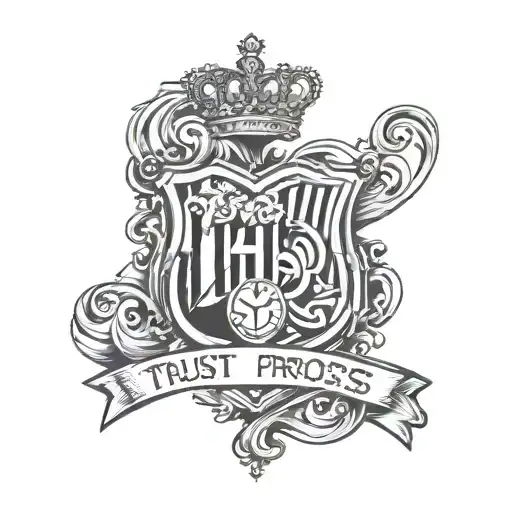 Text Trust The Process With Barcelona Symbol Incorporated