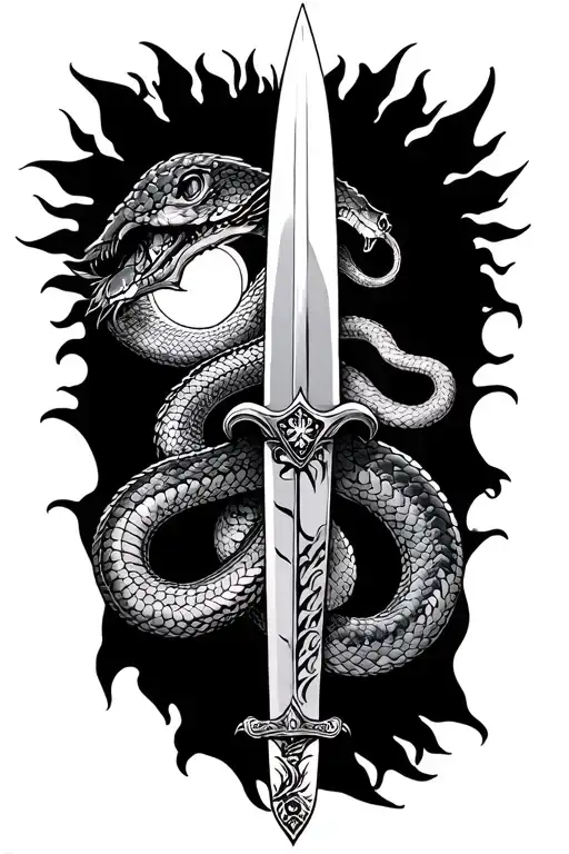 Sword And Snake With Filipino Sun