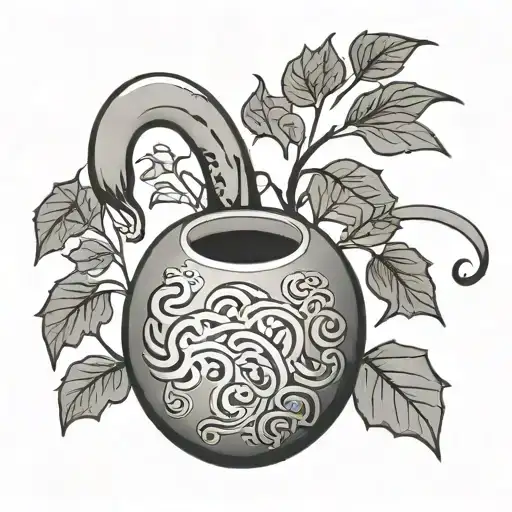 Minimalistic Chinese Drinking Gourd