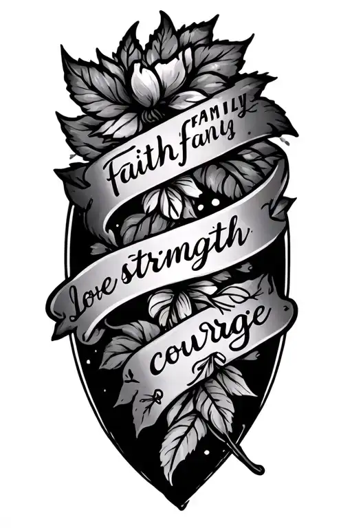 Faith Family Love Strength Courage