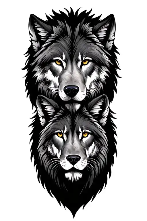 Faith Family Love Wolf And Lion