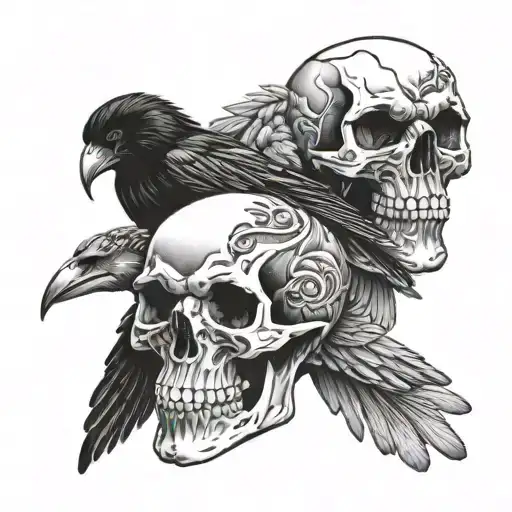 Skull And Raven