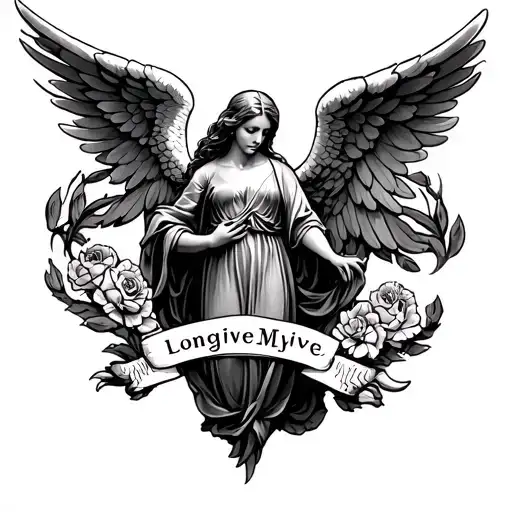 Guardian Angel With Wording Saying Longlivemy5ive