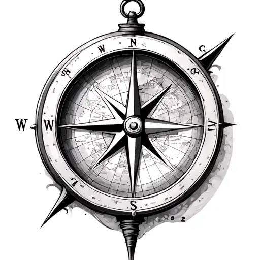 Compass With A Map