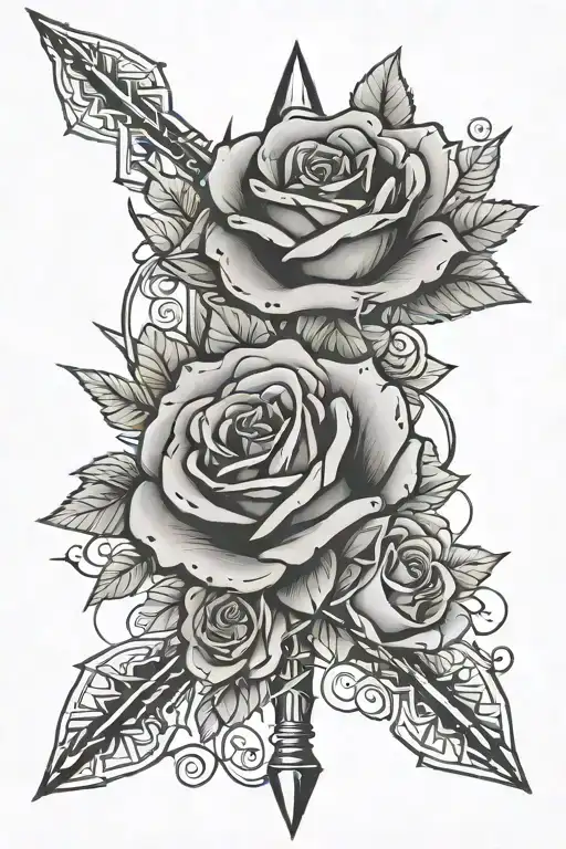 N And T Archery Arrow Roses Intertwined