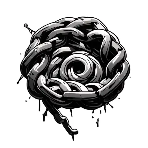 Unraveling Spiral With Broken Chain