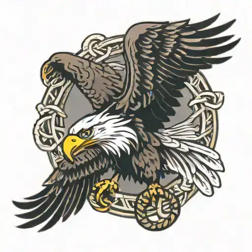 Eagle Holding Pretzel Neo Traditionl