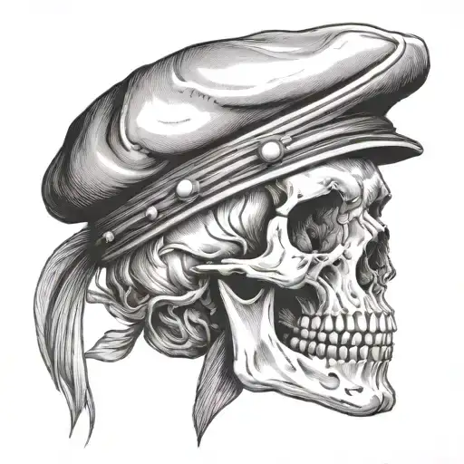 Skull With Beret