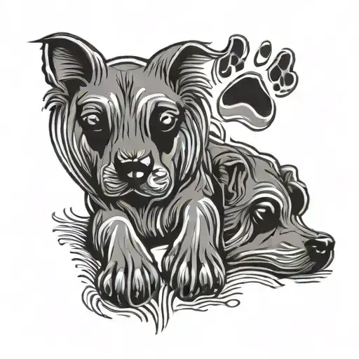 Rainbow Bridge Paw Prints Hoof Prints Leading