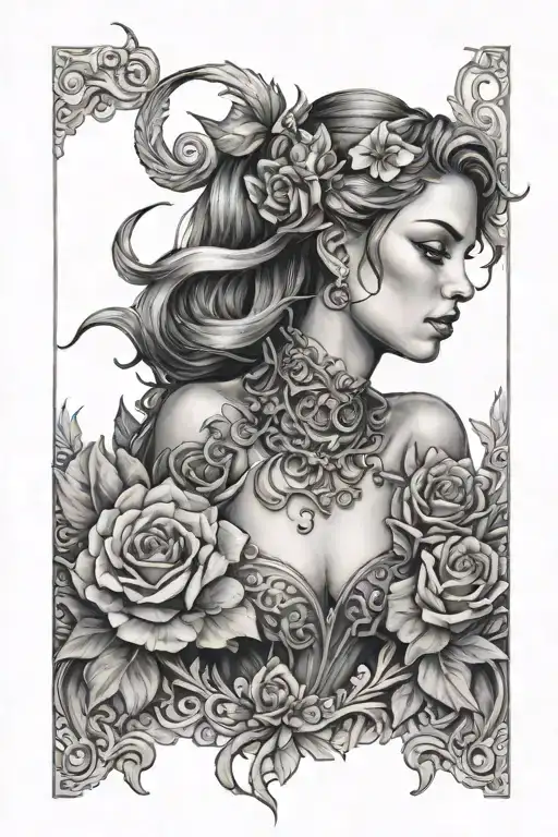 A Depiction Of Feminine Strength And Beauty