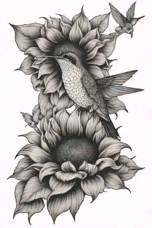 Sunflower Hummingbird