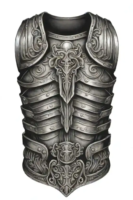 Gladiator Leather Straps And Metal Shoulder Plate Armor