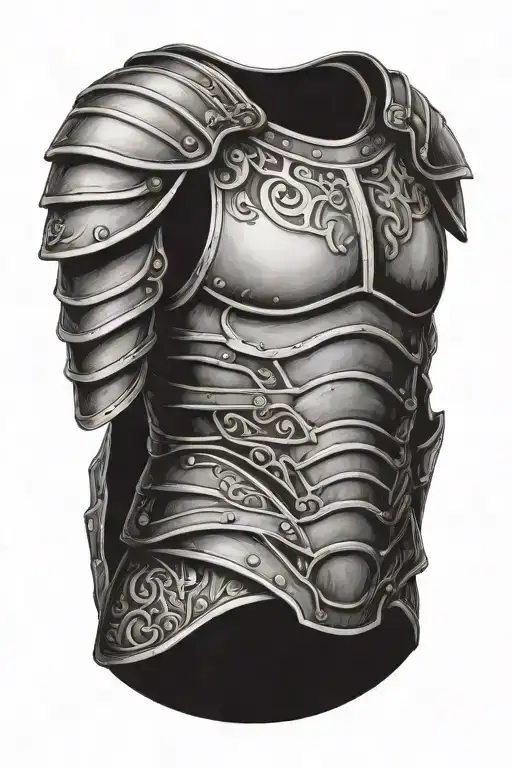 Gladiator Leather Straps And Metal Shoulder Plate Armor