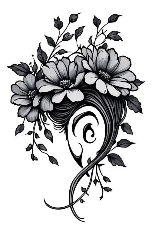 Floral Vine Thin Long Ear