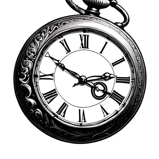 Pocket Watch Moon Infinity Symbol