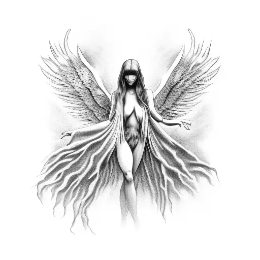 Fallen Angel With Adam And Eve Hands