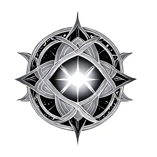 Middle Chest Tattoo Infinity Chakra