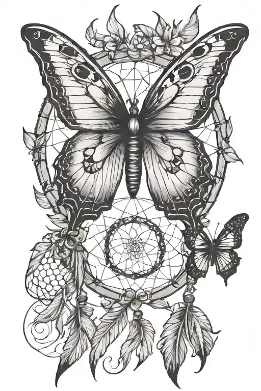 Butterfly Dreamcatcher Intertwined