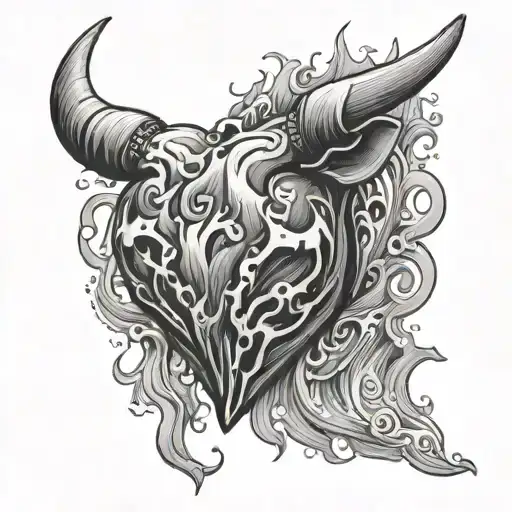 Bull Heart In Flame