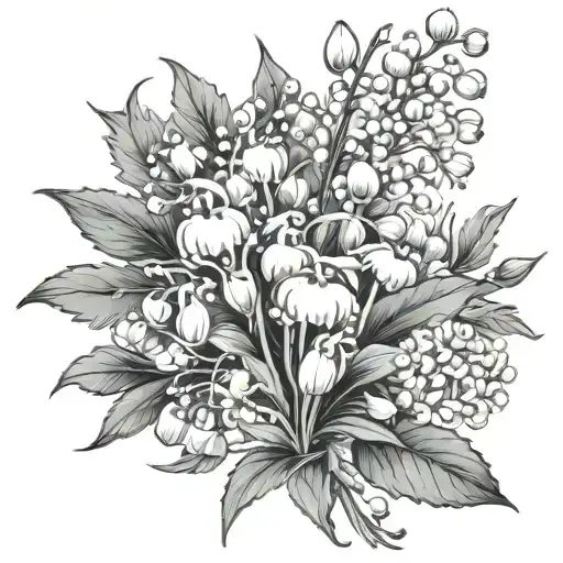 Lily Of The Valley And Chrysanthemum Bouquet