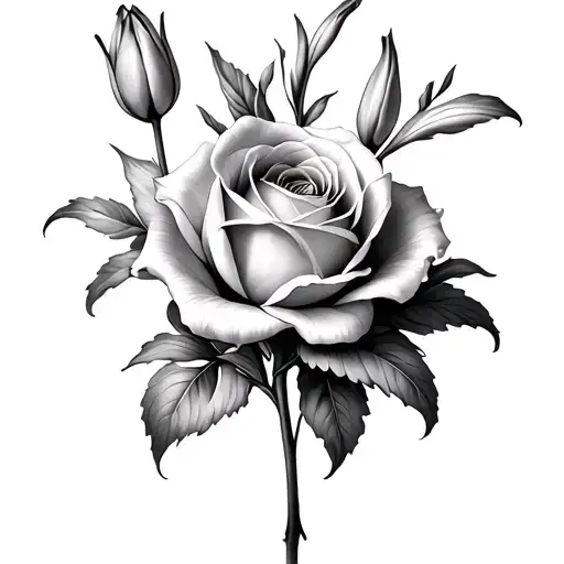 Beach Rose With Lily And Tulip