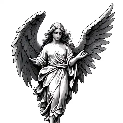 Small Tattoo Of An Angel