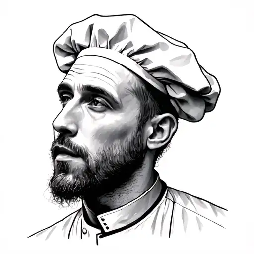 Radiohead And Chef Tattoo Design