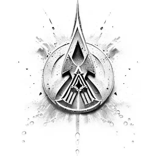 Assassins Creed Logo With Water