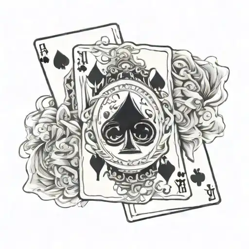 Black Jack Cards Arranged