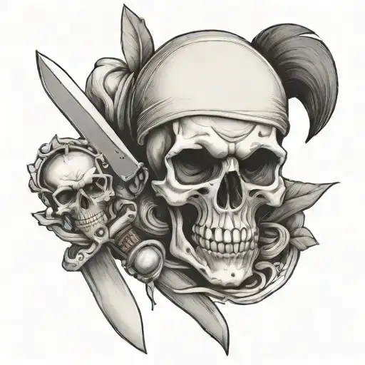 Skull And Bone But With A Chef Knife And A Minion