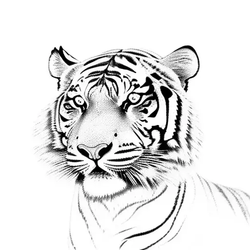 Cherry Blossom With Tiger