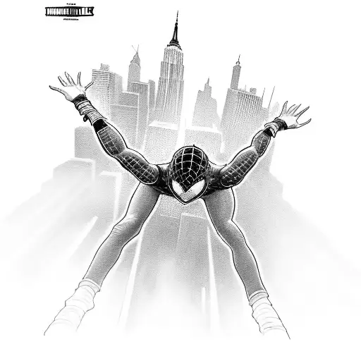 Miles Morales Leap Of Faith With New York City Around