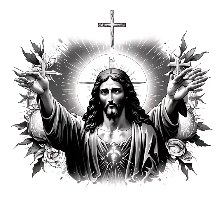 Religion Symbols Christ Surrounded