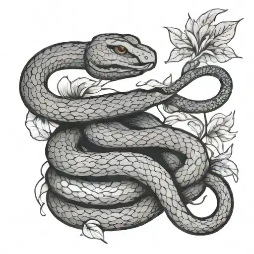 Snake And Rabbit Sitting