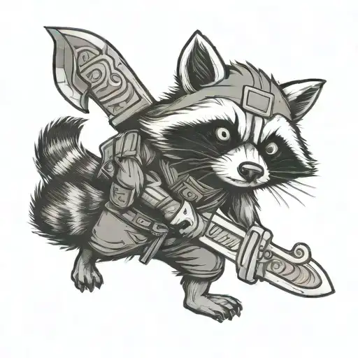 Raccoon With Titan Sword
