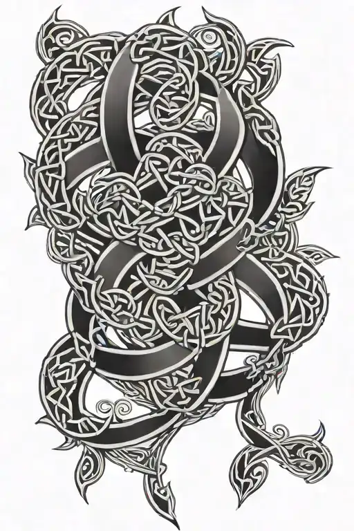Ciaran Rylee With Celtic Knotwork Intertwined